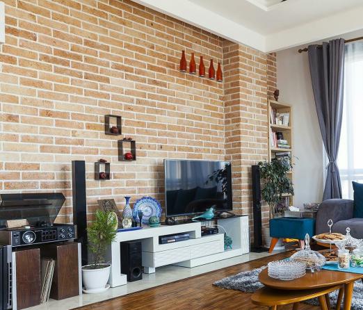 آشنایی با انواع آجر پشت تلویزیون